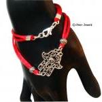 Good Luck Red String Hamsa Wrap Charm Bracelet